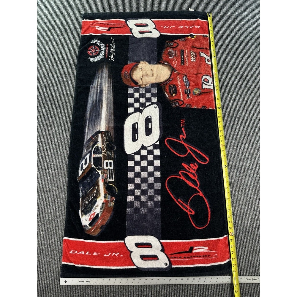 Dale Earnhardt Jr NASCAR Beach Towel Black Red #8 McArther 54x28
